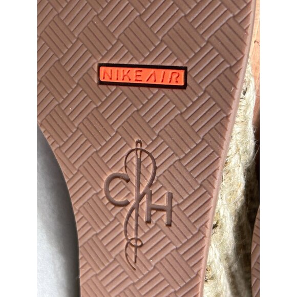 Cole Haan Nike Air Open Toe Leather Wedge Espadrille in Taupe - Sz 9.5 - Picture 6 of 7